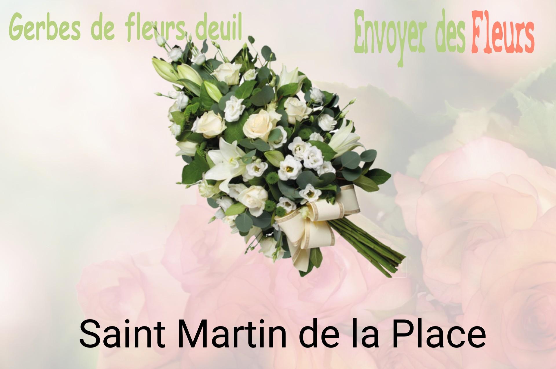 Gerbe de fleurs de deuil livrée à Saint-Martin-de-la-Place